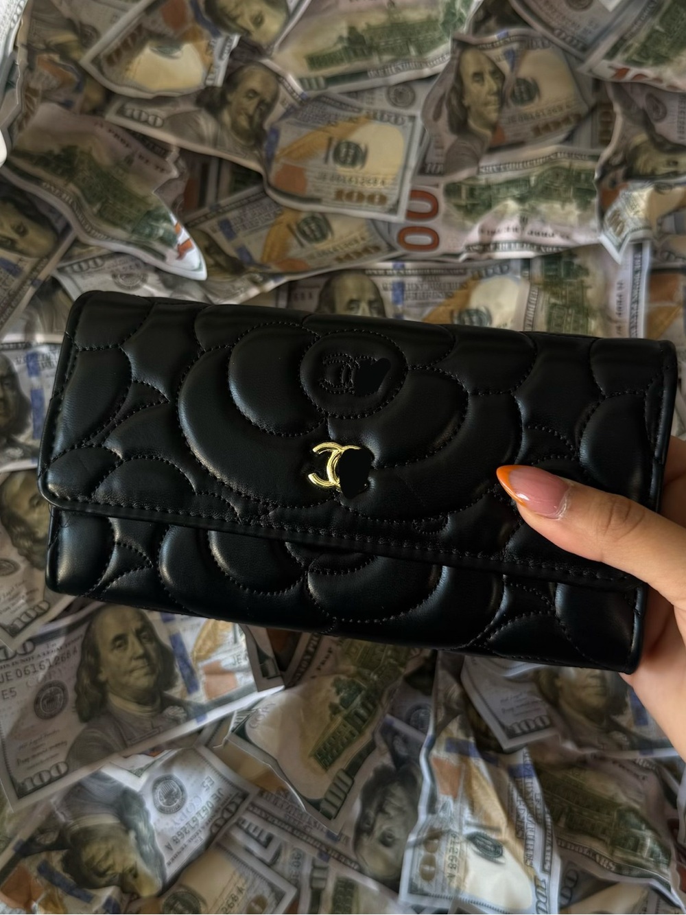 New women’s black fashion wallet
